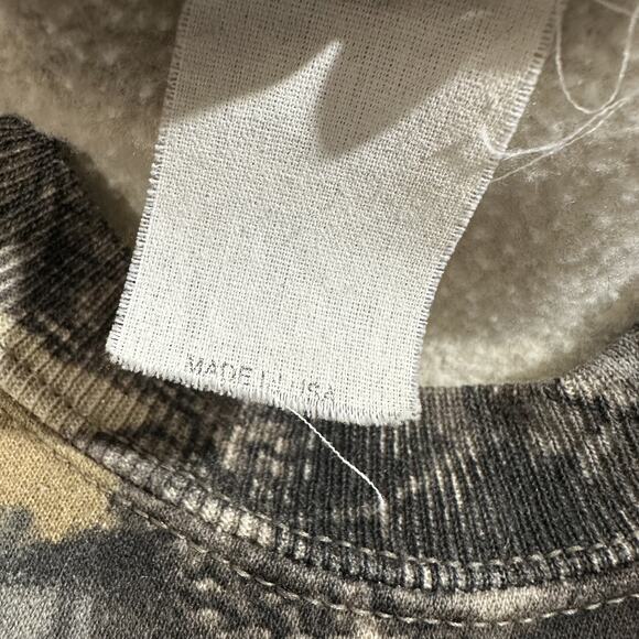 Jerzees Vintage Camo Mossy Oak Break Up Sweatshirt USA 90’s Mens Large Faded - Picture 11 of 11